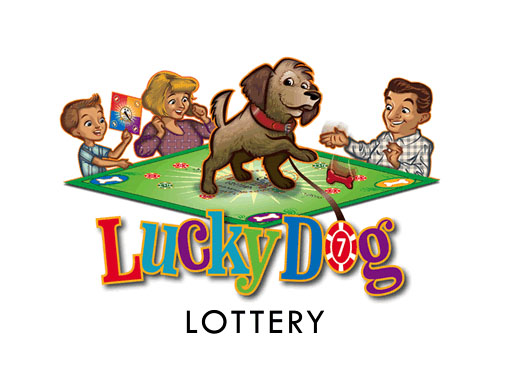Ilustracion de la caja del juego Lucky Dog Lottery