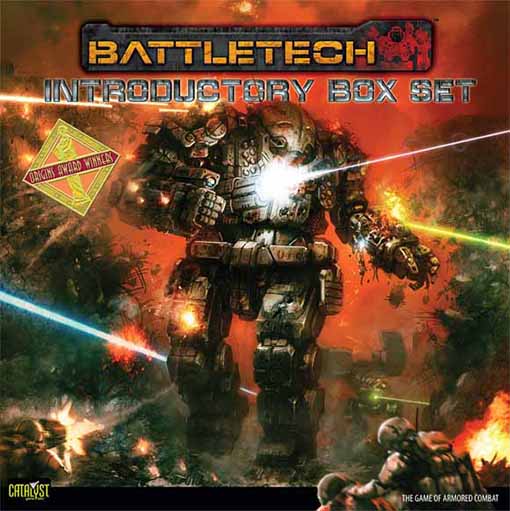 Portada del la caja de introducción de battletech 25 aniversario