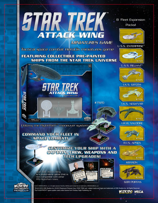 Poster con las nuevas expansiones de Star Trek attack wing