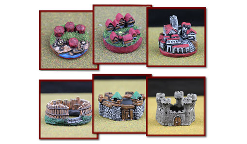 Miniaturas de los edificios de War of kings