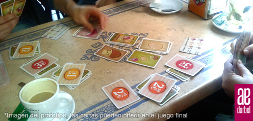 Prototipo de las cartas de Tortilla de patatas: the game de Darbel
