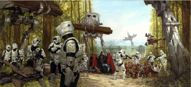 Ilustración Star Wars con Woks