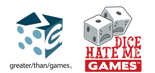Logotipos de Dice hate Me y Greater than games