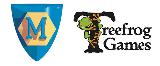 Logotipos de Mayfair Games y Treefrog Games, la editporial de Martin Wallace