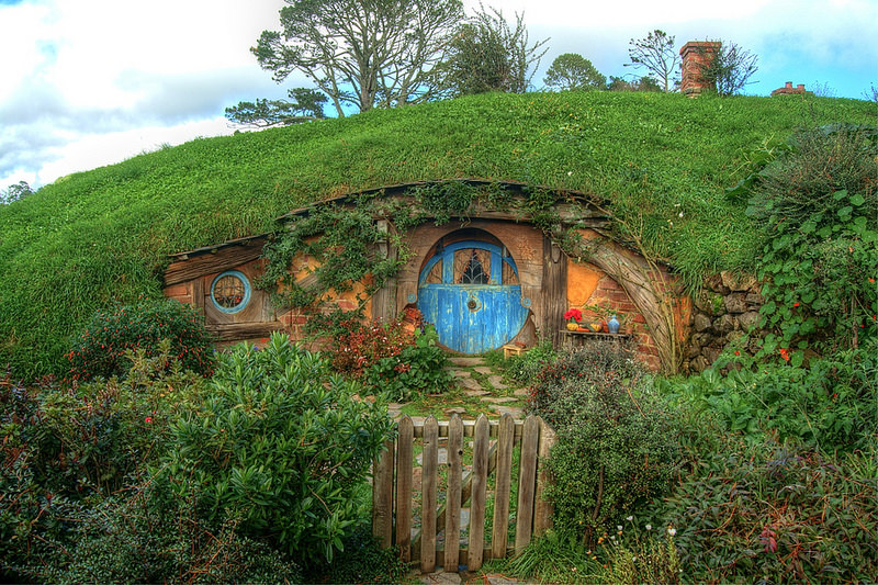 Imagen de una casa Hobbit
