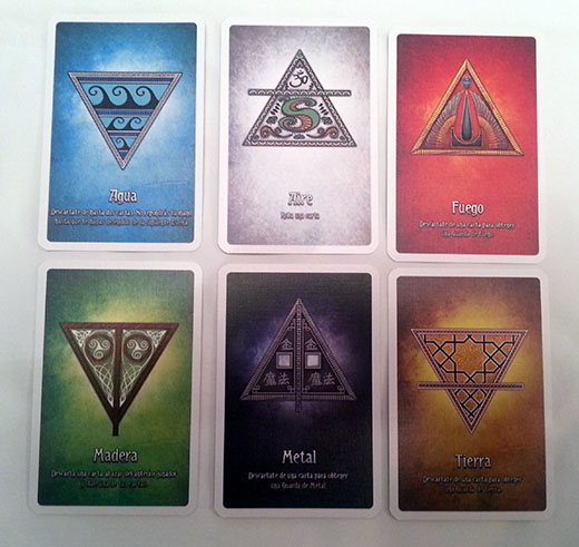 Cartas de elementos de Arcanya Magic Academy