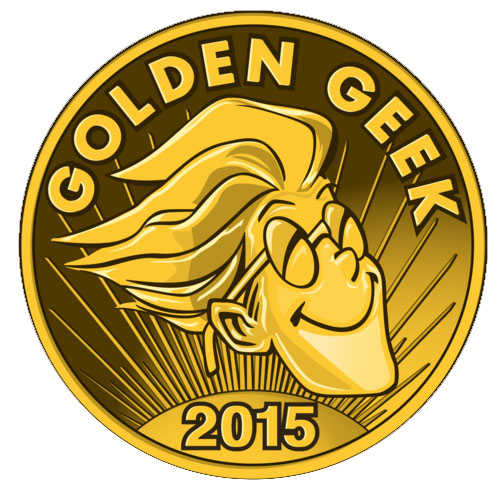 Logotipo de los ganadores del golden Geek 2015