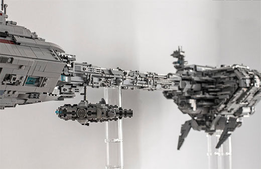 Nave de Star Wars realizada con piezas de LEGO