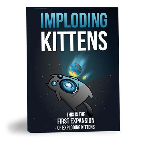 Portada de imploding kittens, expansión de exploding kittens