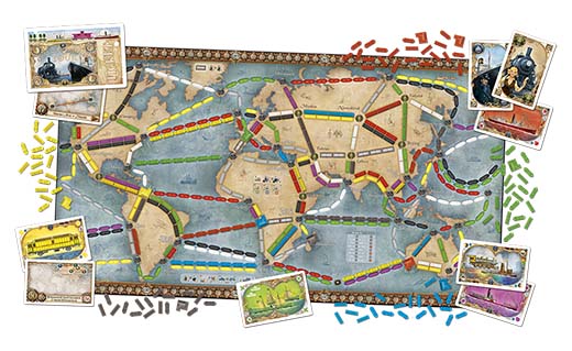 mapa mundi de aventureros al tren la vuelta al mundo