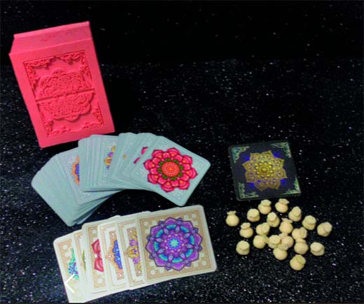 componentes de Oxo the mandala card game