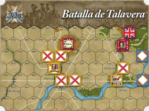 mapa de la batalla de talavera de España 20