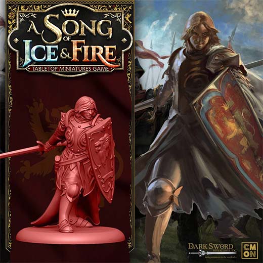 Render de la miniatura de Jaime Lannister para Canción de Hielo y Fuego el juego de miniaturas