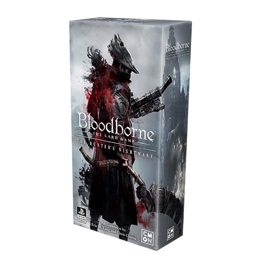 Portada de la expansión para bloodborne the card game the hunter's nightmare