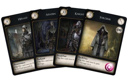 cartas de personaje de Dark Souls el juego de cartas