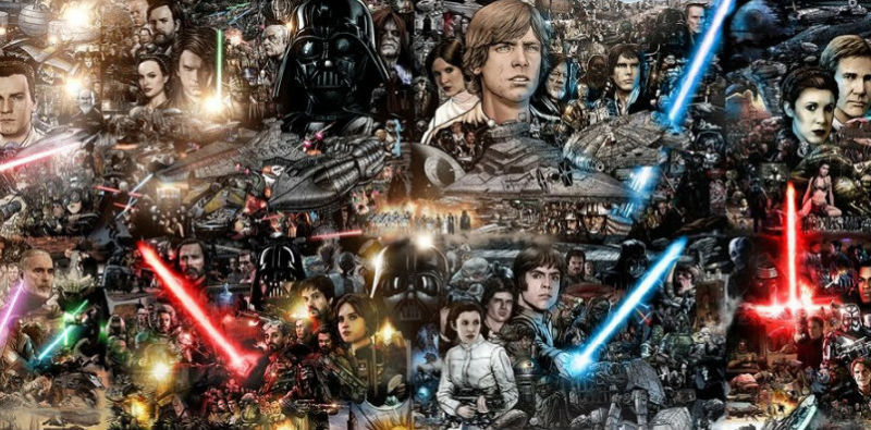 Creación Star Wars  un mural de James Raiz