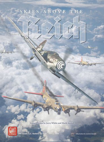 Portada del juego de GMT games Skies Above the Reich: The Air War Over Germany: 1942-1945
