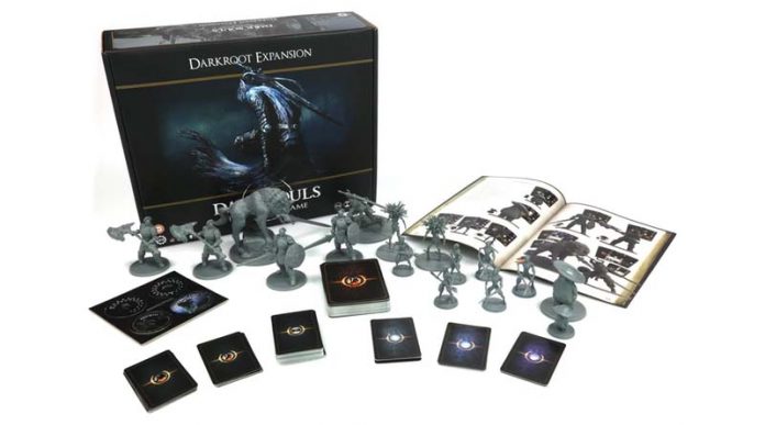 Componentes de la expansión para el juego de mesa Dark Souls Darkroot Basin