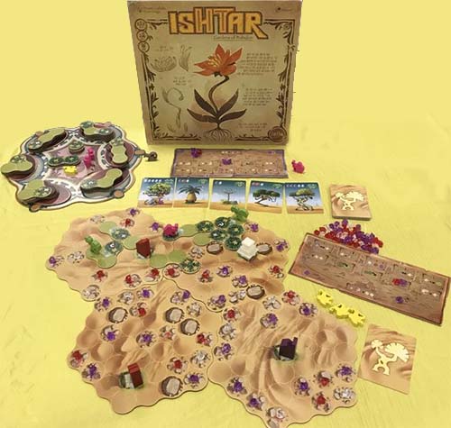 Componentes del juego de mesa Ishtar: Gardens Of babylon