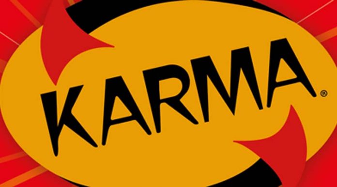 Logotipo del juego de cartas de Mercurio Karma