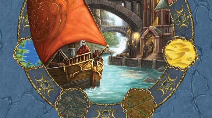 Detalle de la portada de la expansión Merchant of the sea de Terra Mystica