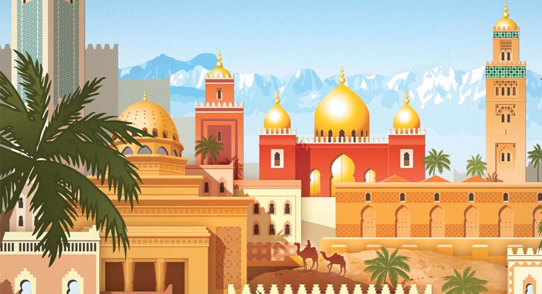 Detalle de la portada de Marrakesh