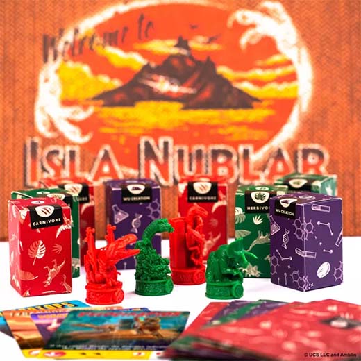 Cajas misteriosas del nuevo juego de mesa de Jurassic World: The Legacy of Isla Nublar