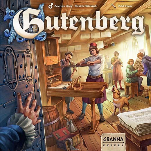 Portada del juego de mesa Gutenberg
