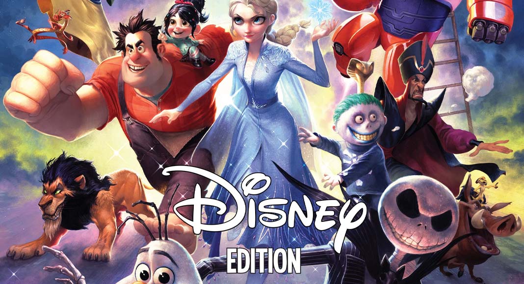 DEtalle de la portada de de Smash Up Disney Edition