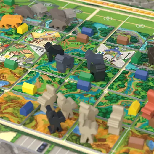 Partida del juego de mesa Zoo Tycoon: The Board Game